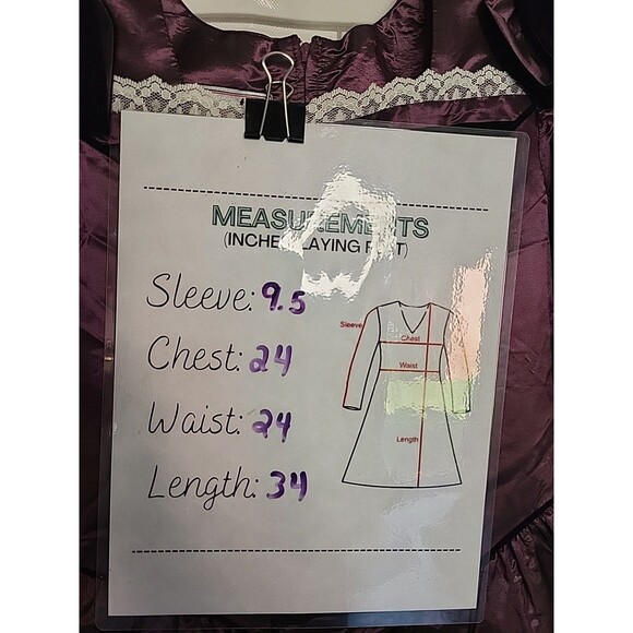 Vtg Mini-Mouche Girls Sz 12 Dress  Lace Trim FairyCore Halloween Costume *READ - Picture 11 of 13